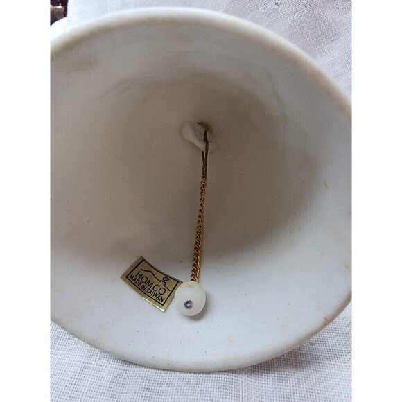 Homco Bell Christmas Vintage Nativity Bell hand painted porcelain bisque - Picture 3 of 4